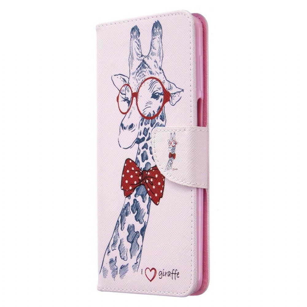 Lederhüllen Für Xiaomi Redmi Note 9S / Note 9 Pro Nerdige Giraffe