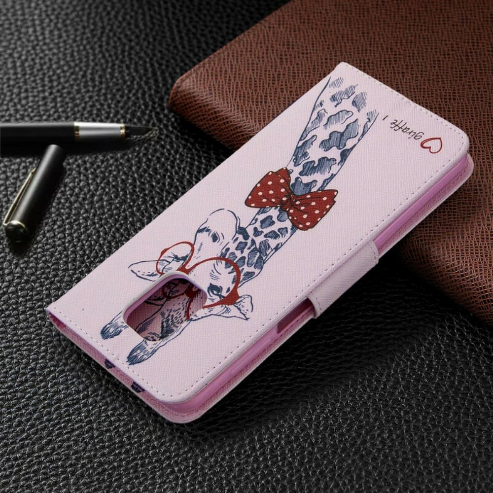 Lederhüllen Für Xiaomi Redmi Note 9S / Note 9 Pro Nerdige Giraffe