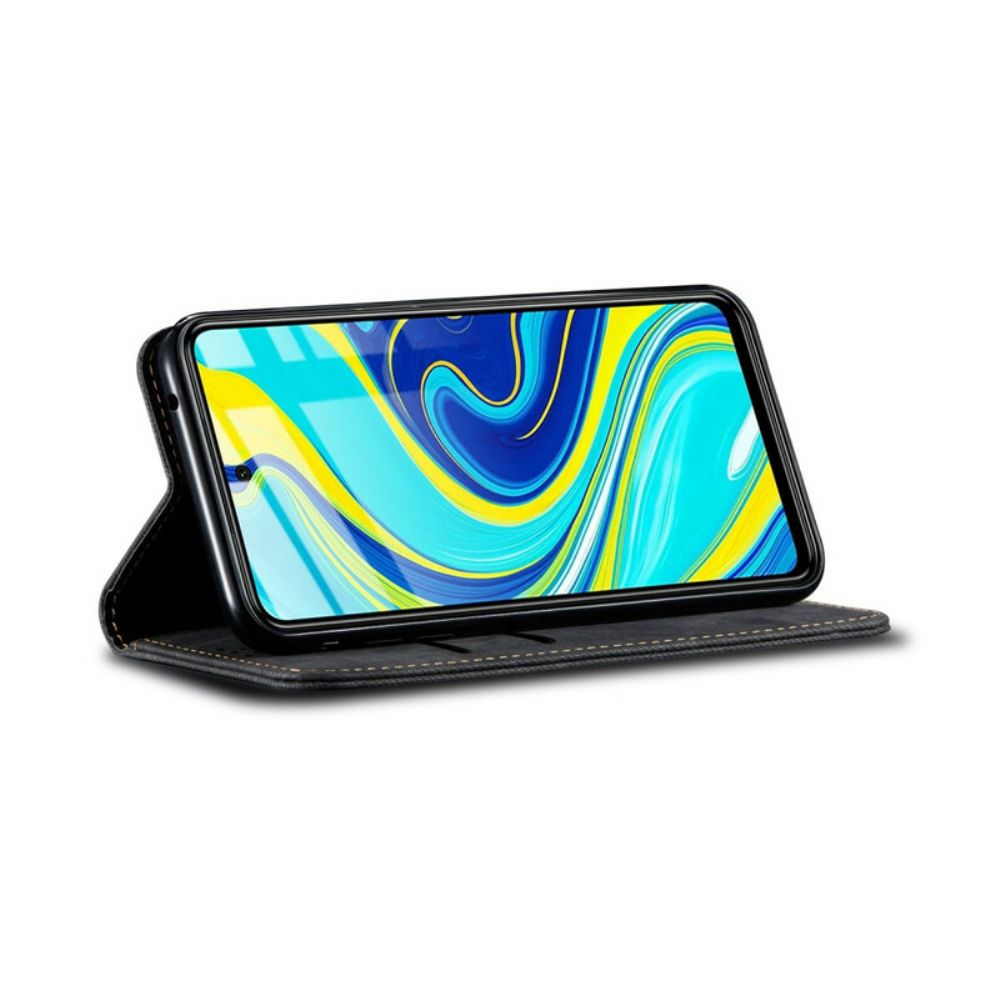 Schutzhülle Für Xiaomi Redmi Note 9S / Note 9 Pro Flip Case Jeansstoff