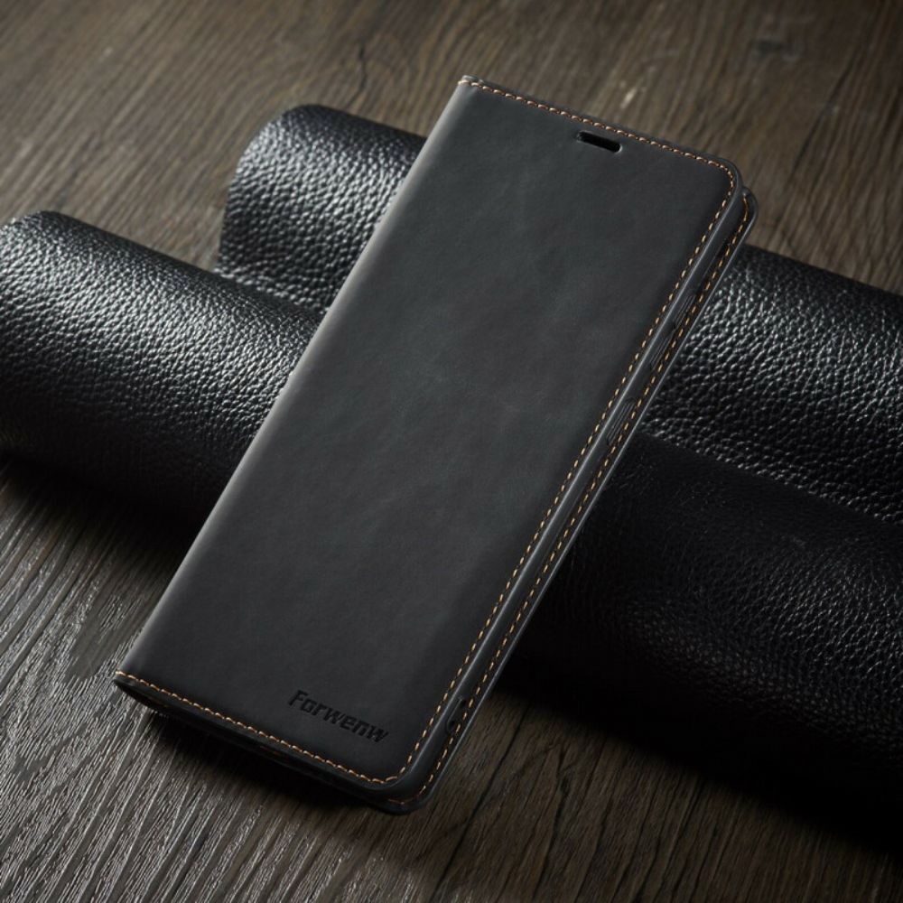 Schutzhülle Für Xiaomi Redmi Note 9S / Note 9 Pro Flip Case Ledereffekt Vorw