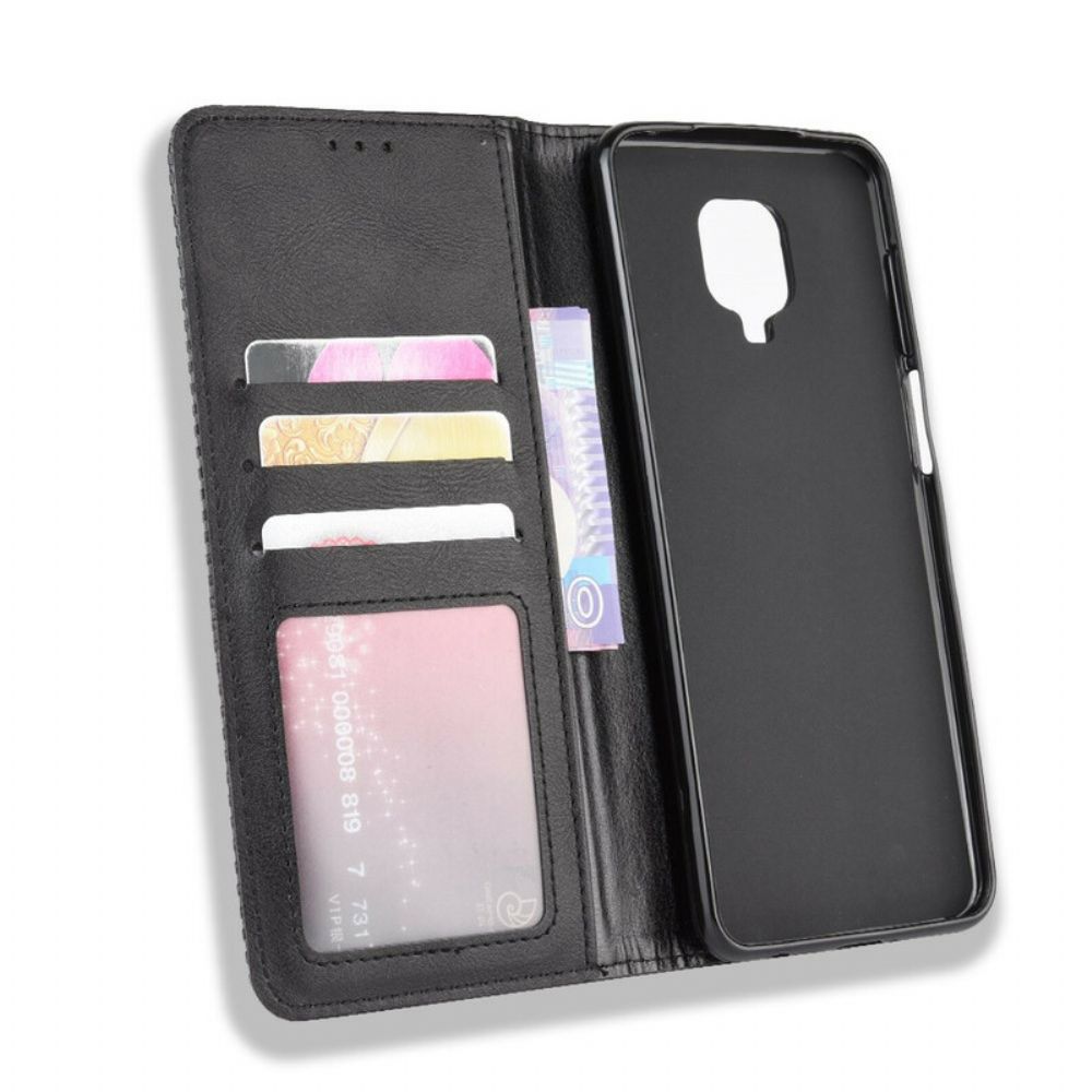 Schutzhülle Für Xiaomi Redmi Note 9S / Note 9 Pro Flip Case Stilisierter Vintage-ledereffekt