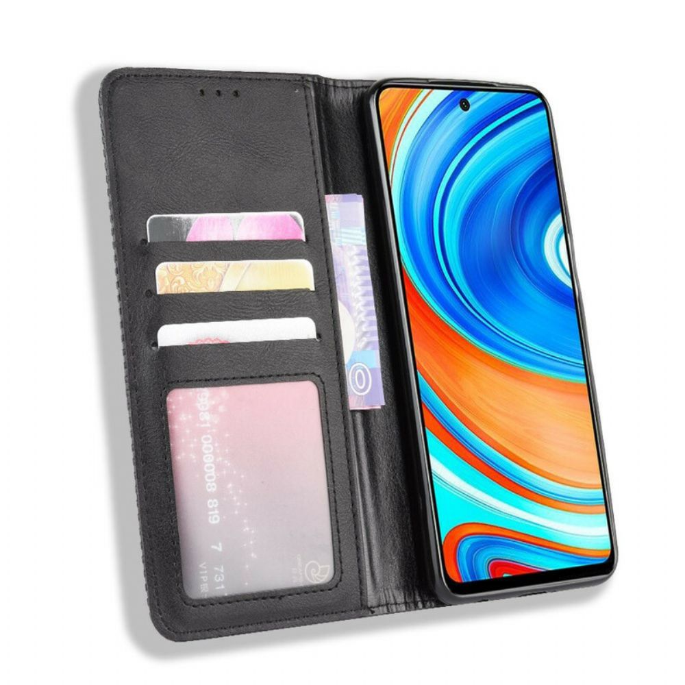 Schutzhülle Für Xiaomi Redmi Note 9S / Note 9 Pro Flip Case Stilisierter Vintage-ledereffekt