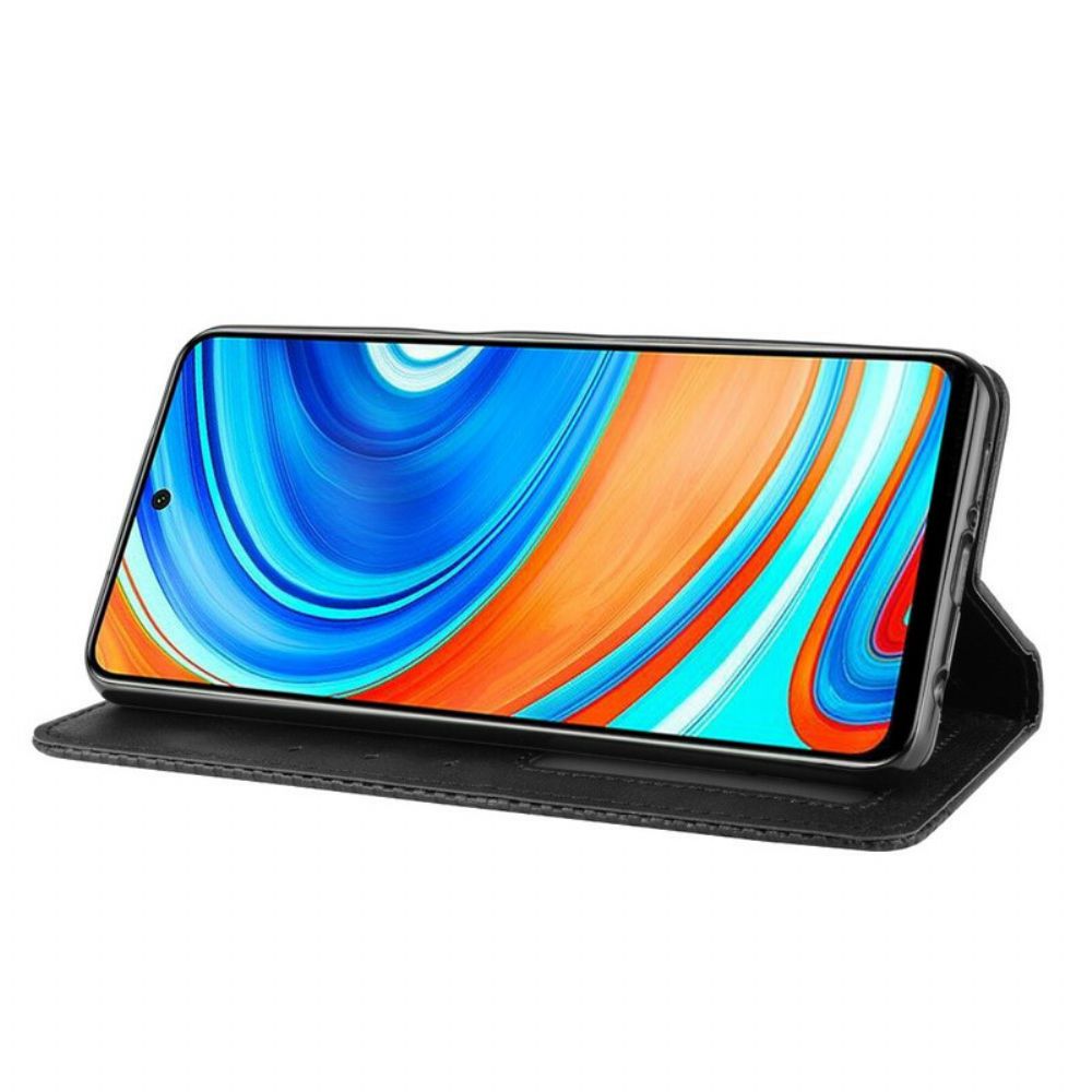 Schutzhülle Für Xiaomi Redmi Note 9S / Note 9 Pro Flip Case Stilisierter Vintage-ledereffekt