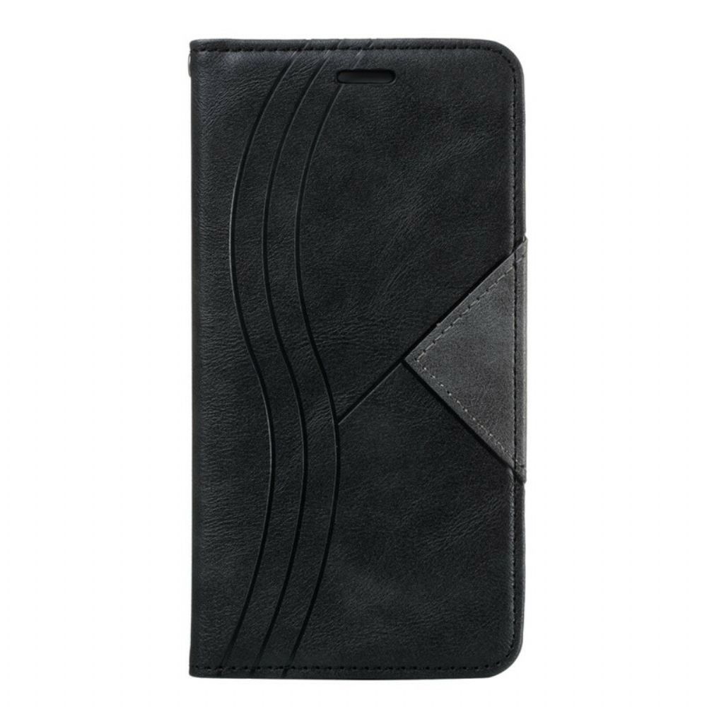 Schutzhülle Für Xiaomi Redmi Note 9S / Note 9 Pro Flip Case Wellenleder-stil