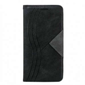 Schutzhülle Für Xiaomi Redmi Note 9S / Note 9 Pro Flip Case Wellenleder-stil