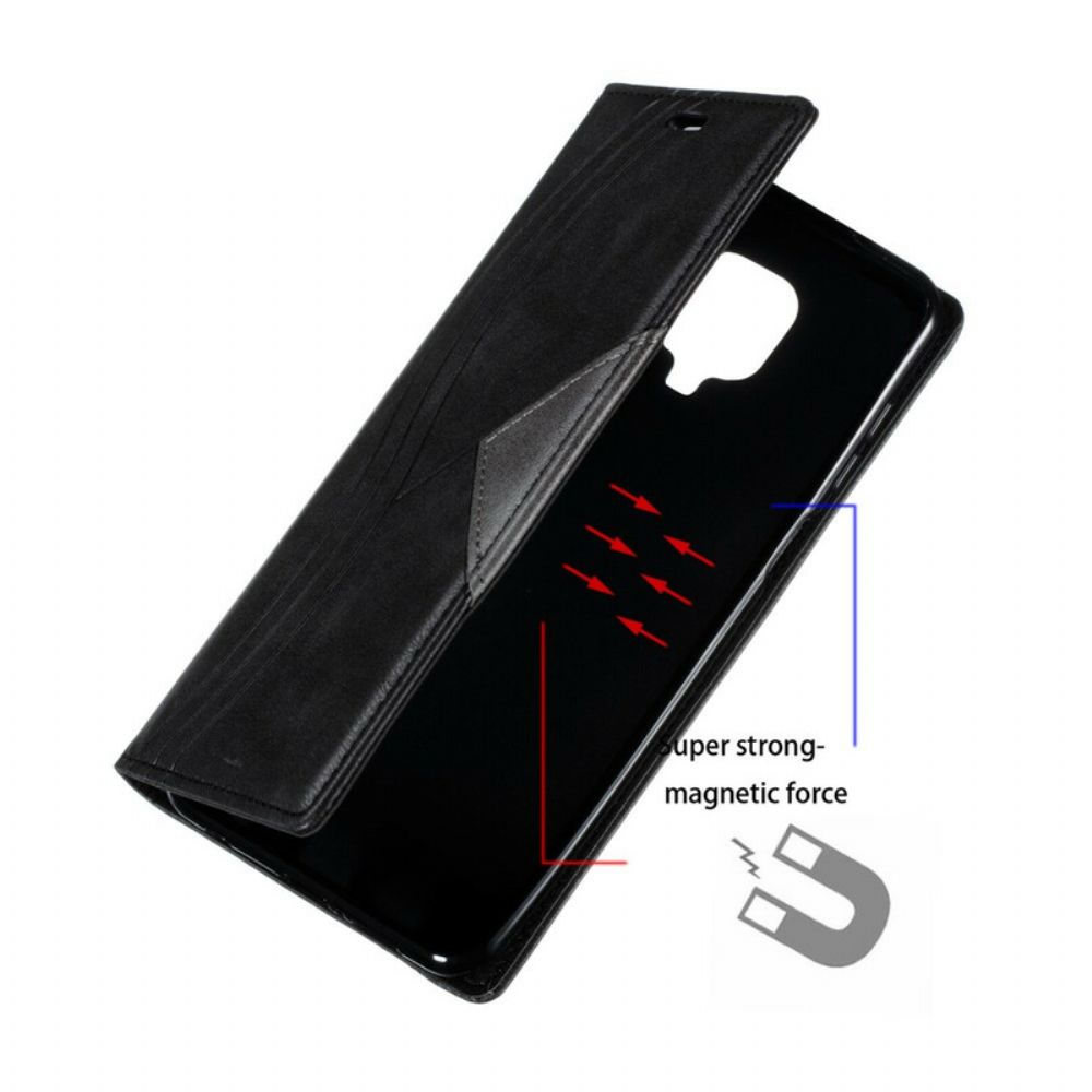 Schutzhülle Für Xiaomi Redmi Note 9S / Note 9 Pro Flip Case Wellenleder-stil