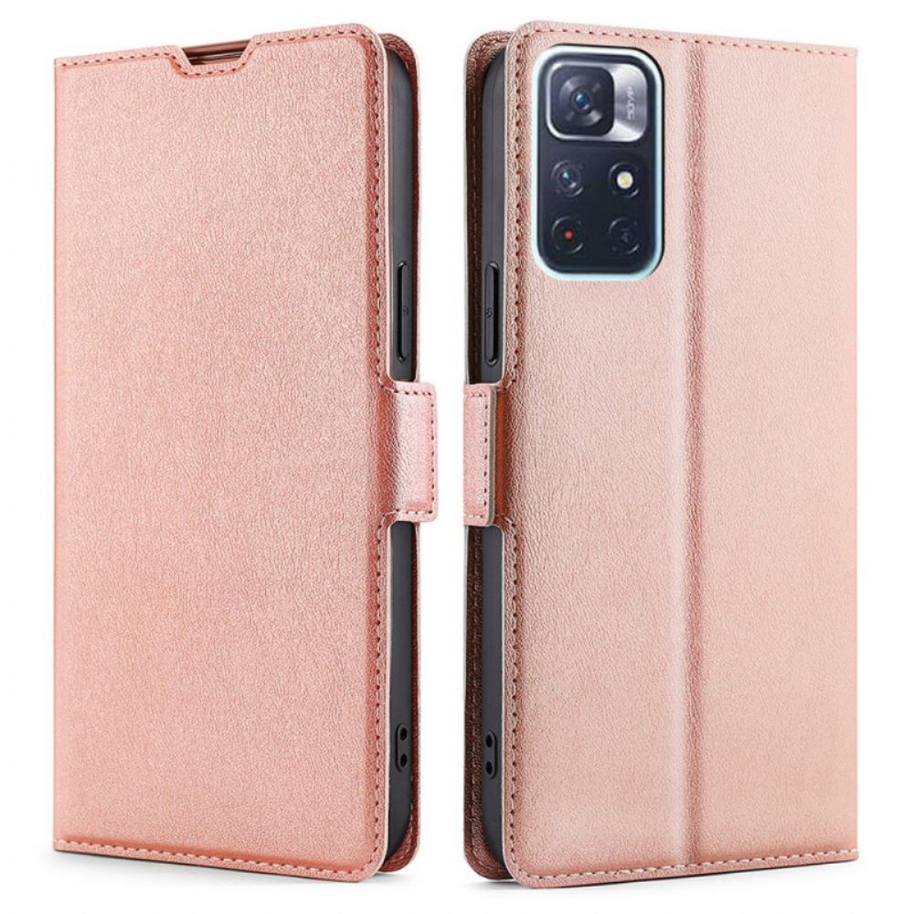 Flip Case Für Poco M4 Pro 5G Fineness-leder-stil