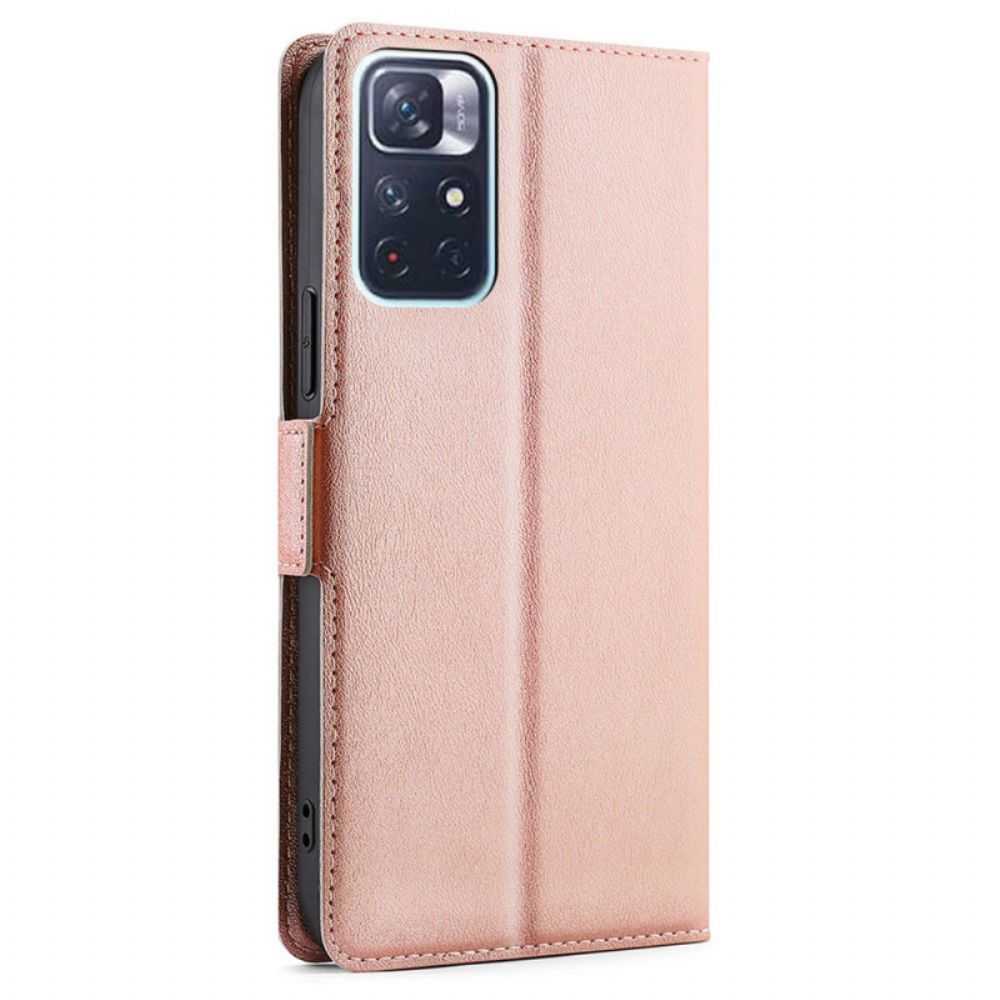 Flip Case Für Poco M4 Pro 5G Fineness-leder-stil