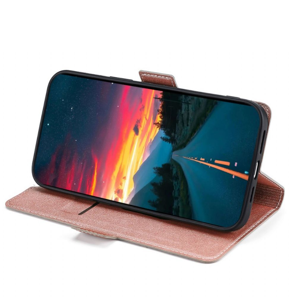 Flip Case Für Poco M4 Pro 5G Fineness-leder-stil