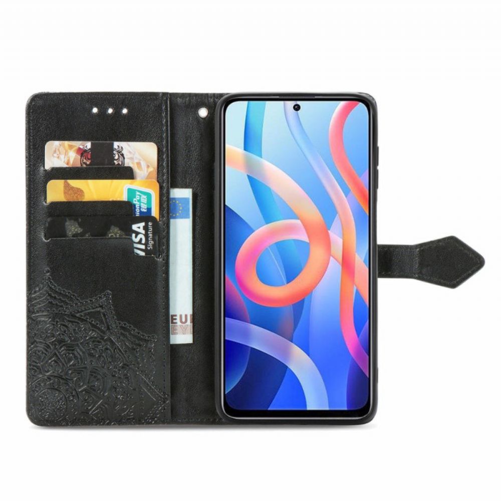 Flip Case Für Poco M4 Pro 5G Mandala Aus Dem Mittelalter