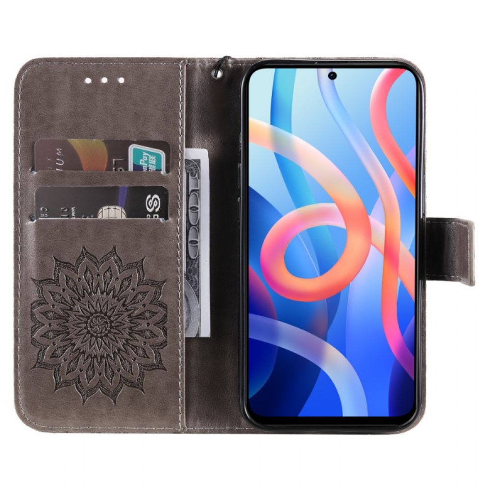 Flip Case Für Poco M4 Pro 5G Sonnenblume