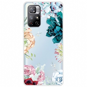 Handyhülle Für Poco M4 Pro 5G Aquarell Blumen