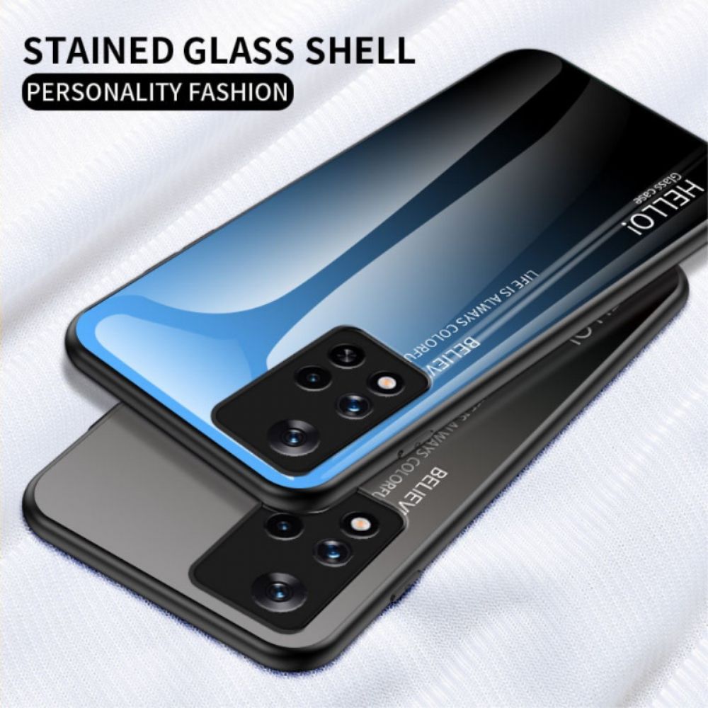 Handyhülle Für Poco M4 Pro 5G Hallo Tempered Glass