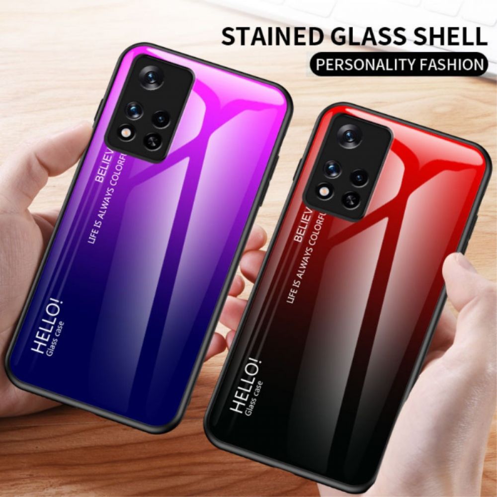 Handyhülle Für Poco M4 Pro 5G Hallo Tempered Glass