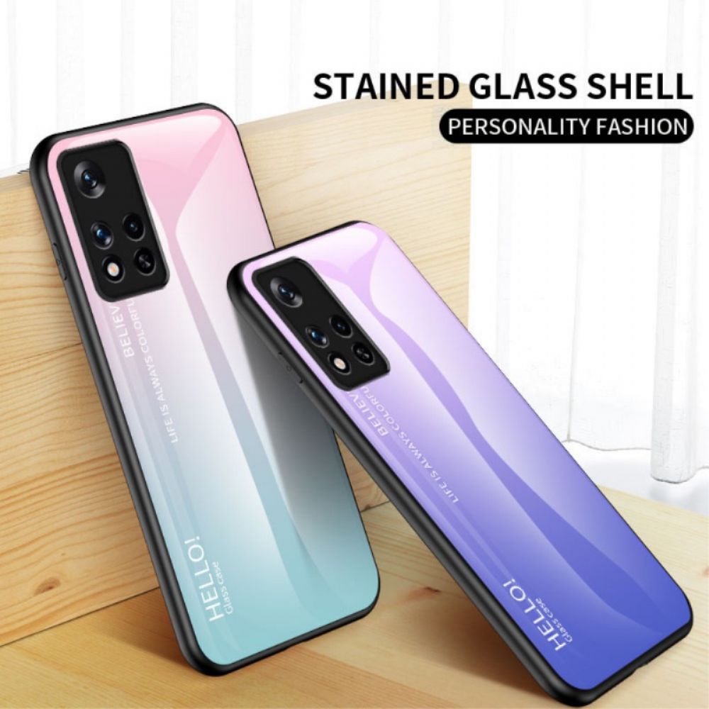 Handyhülle Für Poco M4 Pro 5G Hallo Tempered Glass