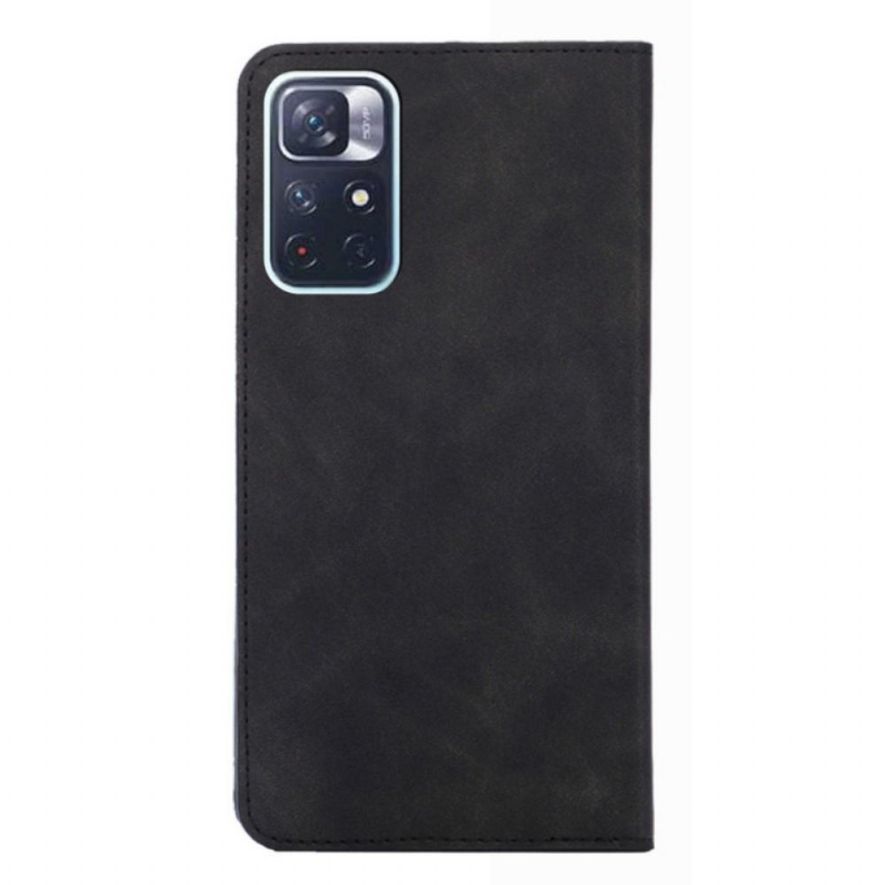 Schutzhülle Für Poco M4 Pro 5G Flip Case Skin-touch-lederoptik