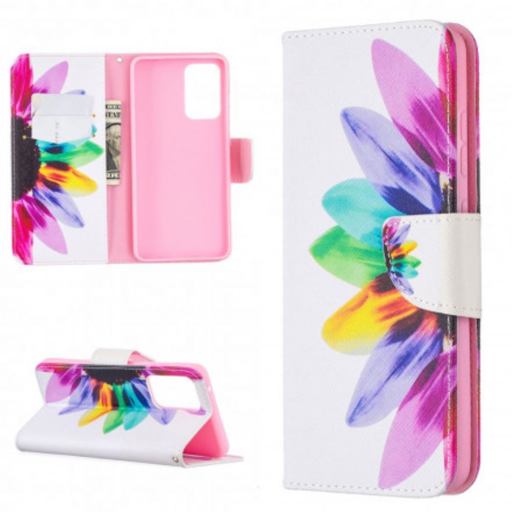 Flip Case Für Samsung Galaxy A52 4G / A52 5G / A52s 5G Aquarell Blume