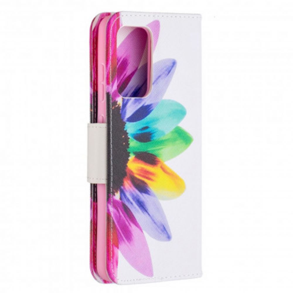 Flip Case Für Samsung Galaxy A52 4G / A52 5G / A52s 5G Aquarell Blume