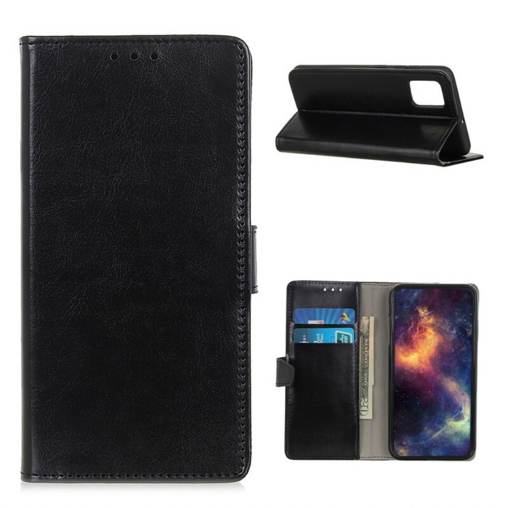 Flip Case Für Samsung Galaxy A52 4G / A52 5G / A52s 5G Eleganter Glänzender Ledereffekt