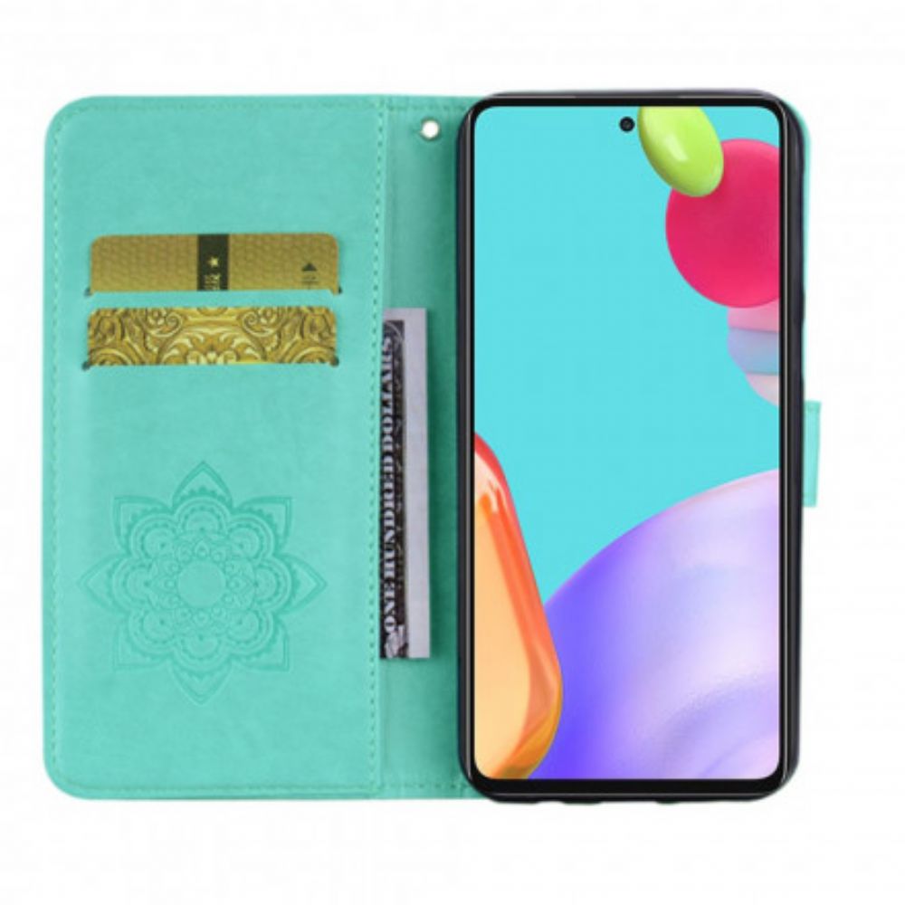 Flip Case Für Samsung Galaxy A52 4G / A52 5G / A52s 5G Eulen-mandala Und Anhänger