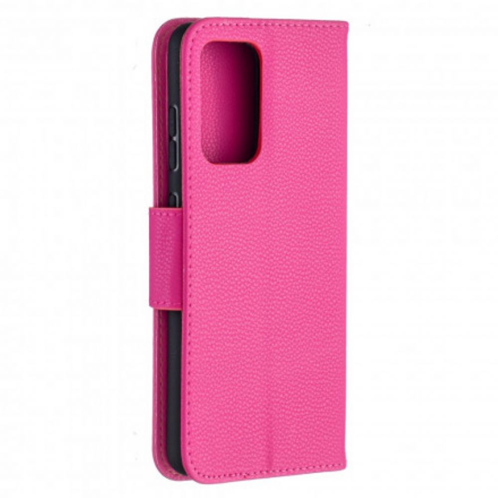 Flip Case Für Samsung Galaxy A52 4G / A52 5G / A52s 5G Flip Case Litschi-klappe Schräg