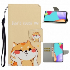 Flip Case Für Samsung Galaxy A52 4G / A52 5G / A52s 5G Mit Kordel Fass Mich Nicht An Riemchenkatze