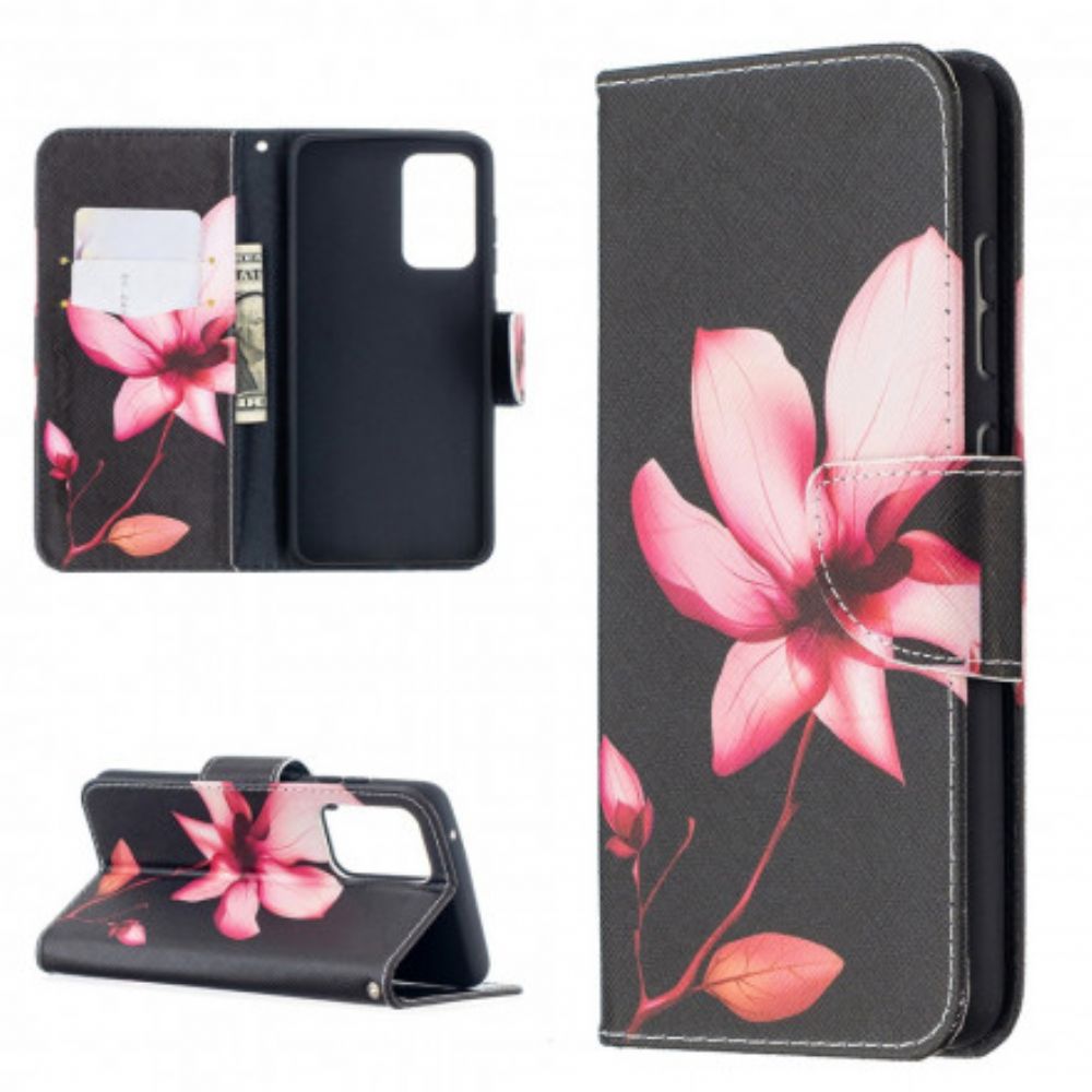 Flip Case Für Samsung Galaxy A52 4G / A52 5G / A52s 5G Rosa Blume