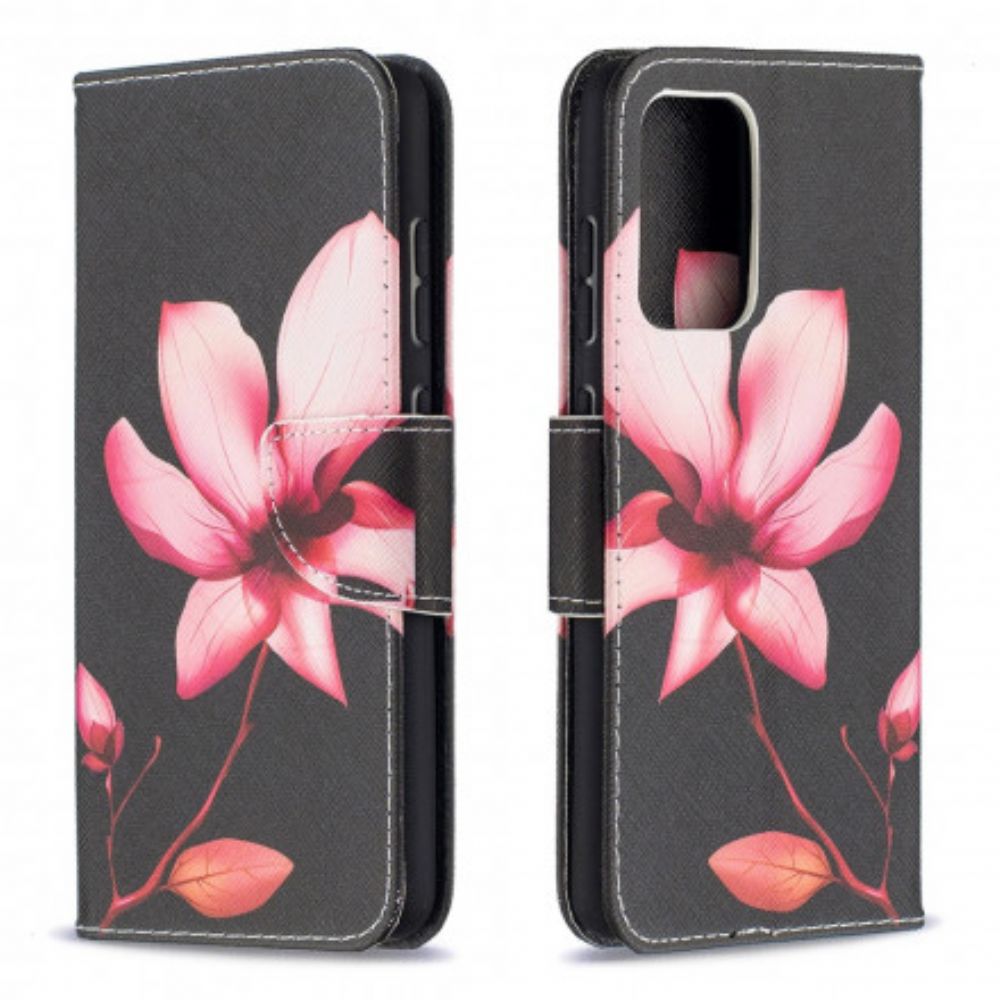 Flip Case Für Samsung Galaxy A52 4G / A52 5G / A52s 5G Rosa Blume