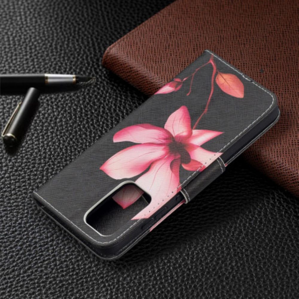 Flip Case Für Samsung Galaxy A52 4G / A52 5G / A52s 5G Rosa Blume