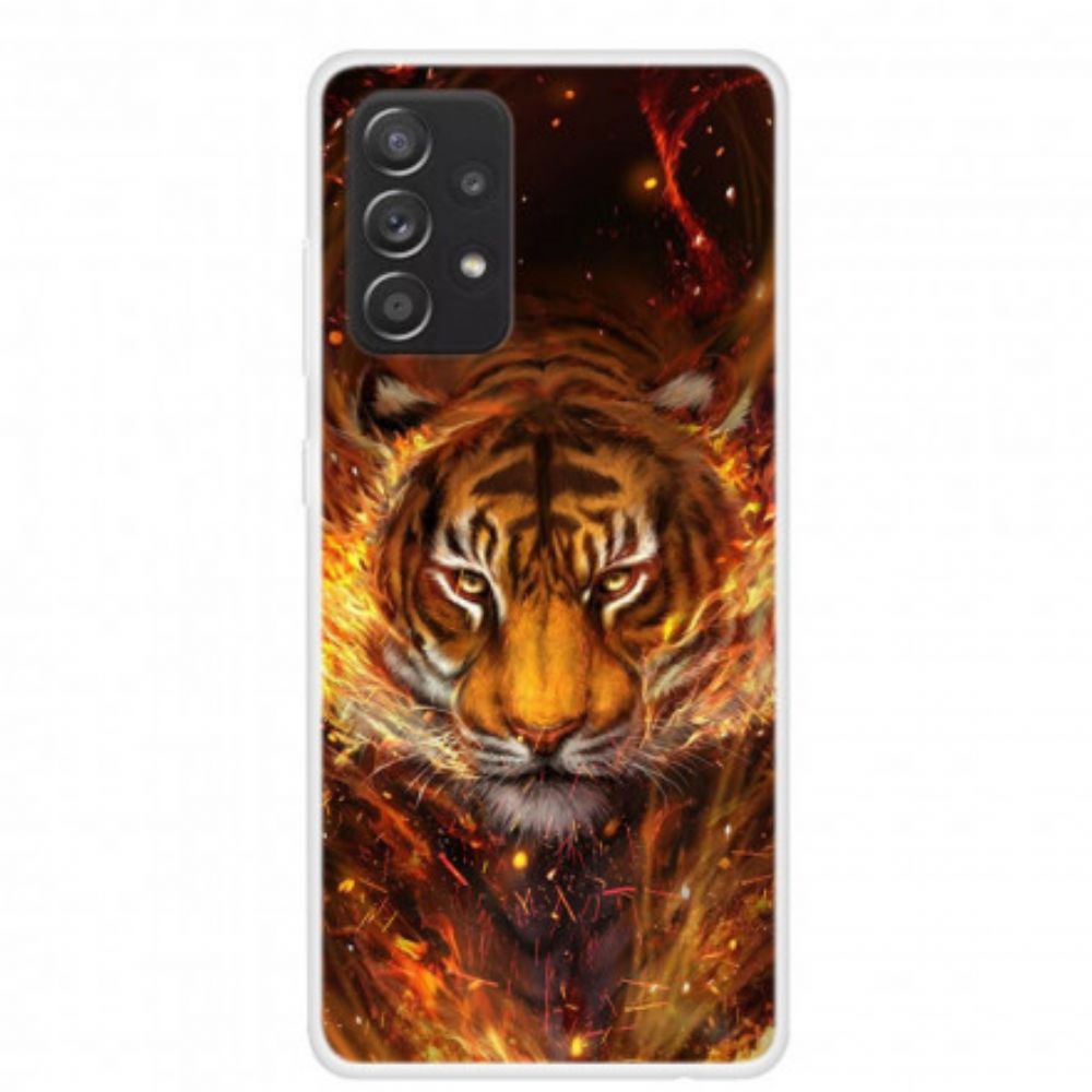 Handyhülle Für Samsung Galaxy A52 4G / A52 5G / A52s 5G Flexibler Tiger