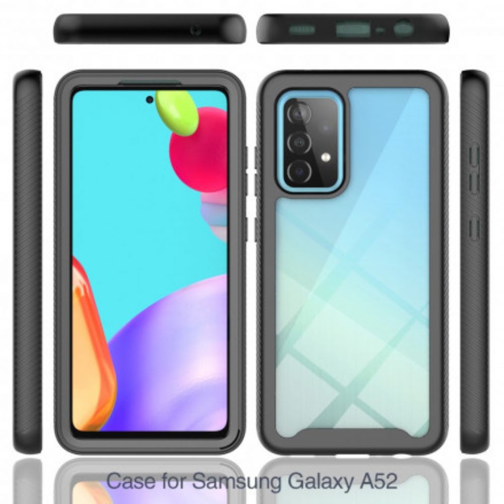 Hülle Für Samsung Galaxy A52 4G / A52 5G / A52s 5G Hybrid Design Silikonkanten