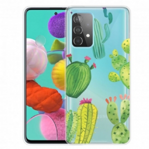 Hülle Für Samsung Galaxy A52 4G / A52 5G / A52s 5G Kaktus-aquarell