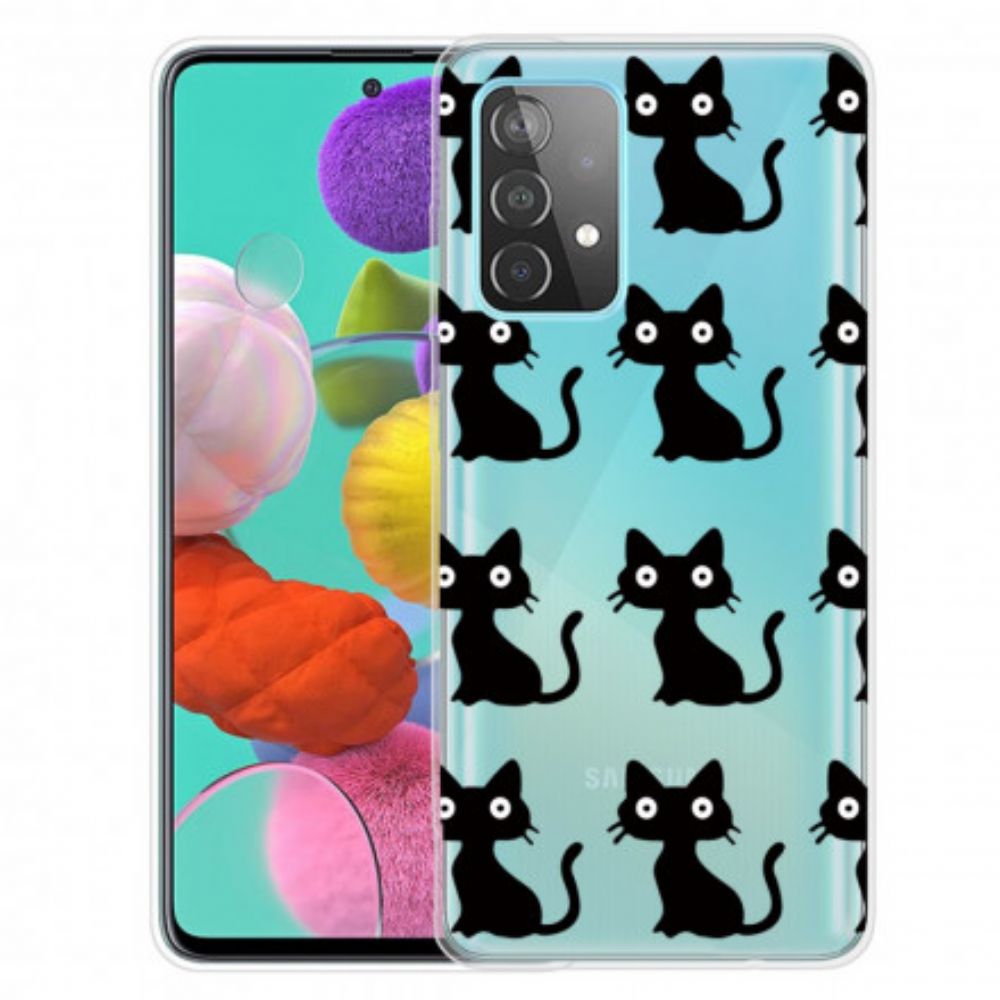 Hülle Für Samsung Galaxy A52 4G / A52 5G / A52s 5G Mehrere Schwarze Katzen