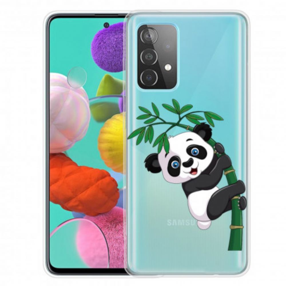 Hülle Für Samsung Galaxy A52 4G / A52 5G / A52s 5G Panda Auf Bambus