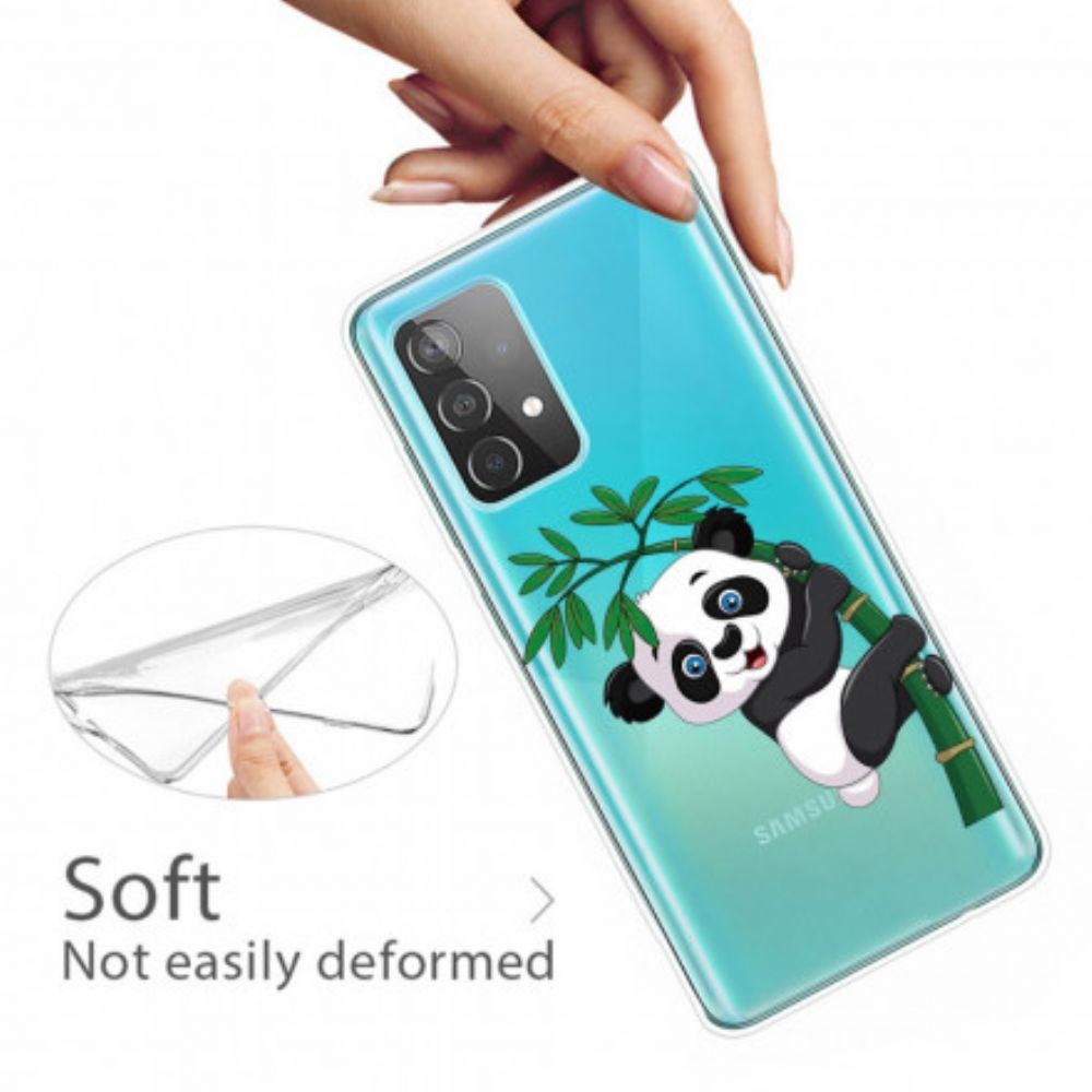 Hülle Für Samsung Galaxy A52 4G / A52 5G / A52s 5G Panda Auf Bambus