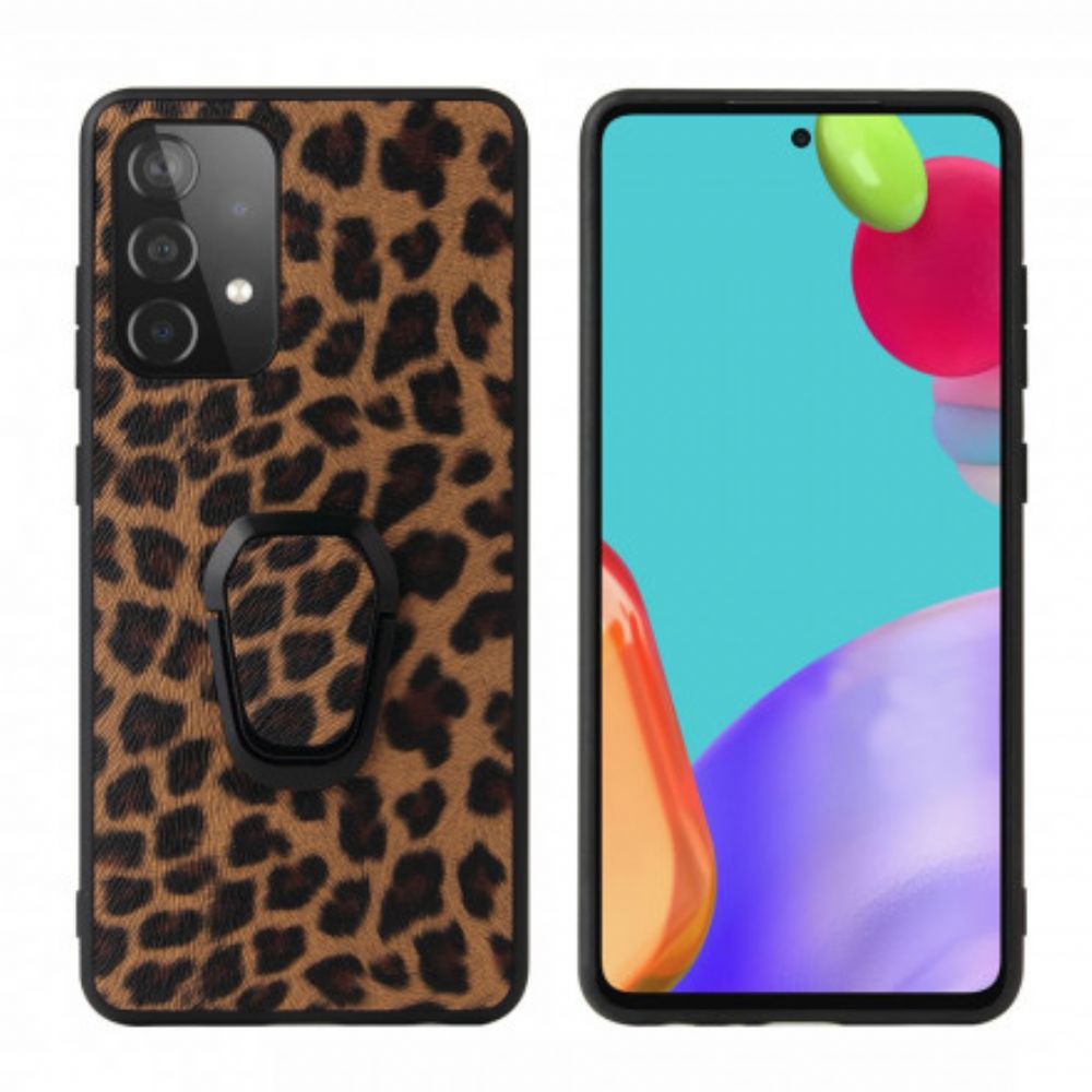 Hülle Für Samsung Galaxy A52 4G / A52 5G / A52s 5G Ringhalter Im Leoparden-stil