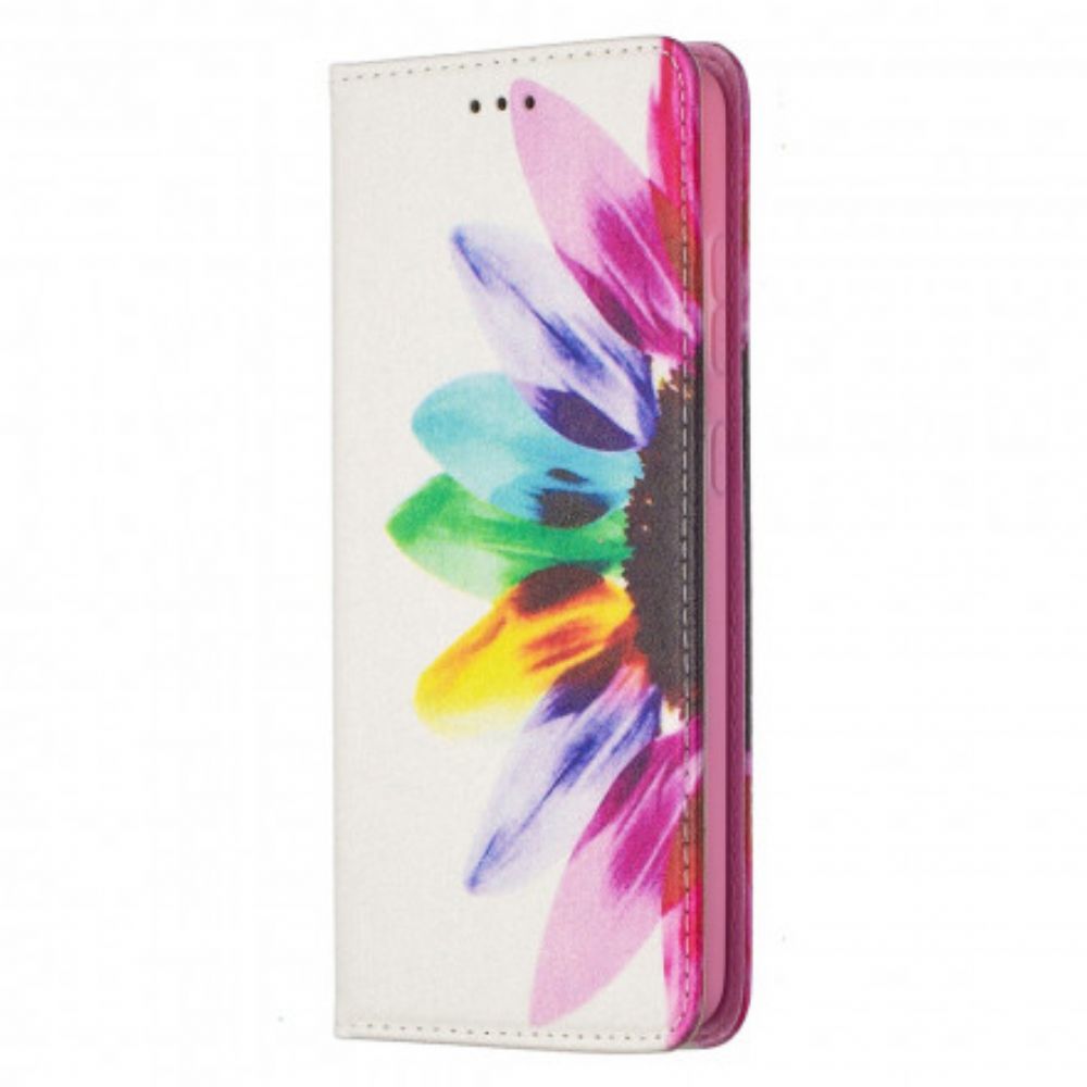 Schutzhülle Für Samsung Galaxy A52 4G / A52 5G / A52s 5G Flip Case Aquarell Blume