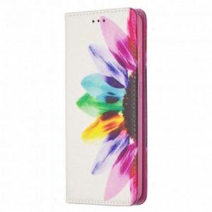 Schutzhülle Für Samsung Galaxy A52 4G / A52 5G / A52s 5G Flip Case Aquarell Blume