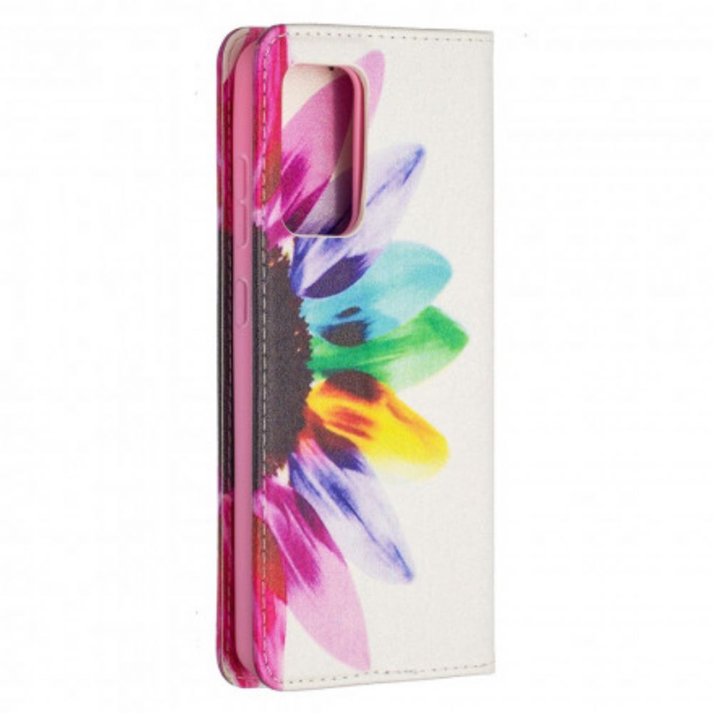 Schutzhülle Für Samsung Galaxy A52 4G / A52 5G / A52s 5G Flip Case Aquarell Blume