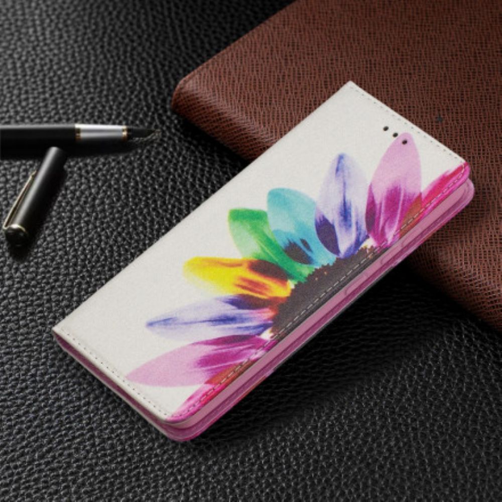 Schutzhülle Für Samsung Galaxy A52 4G / A52 5G / A52s 5G Flip Case Aquarell Blume