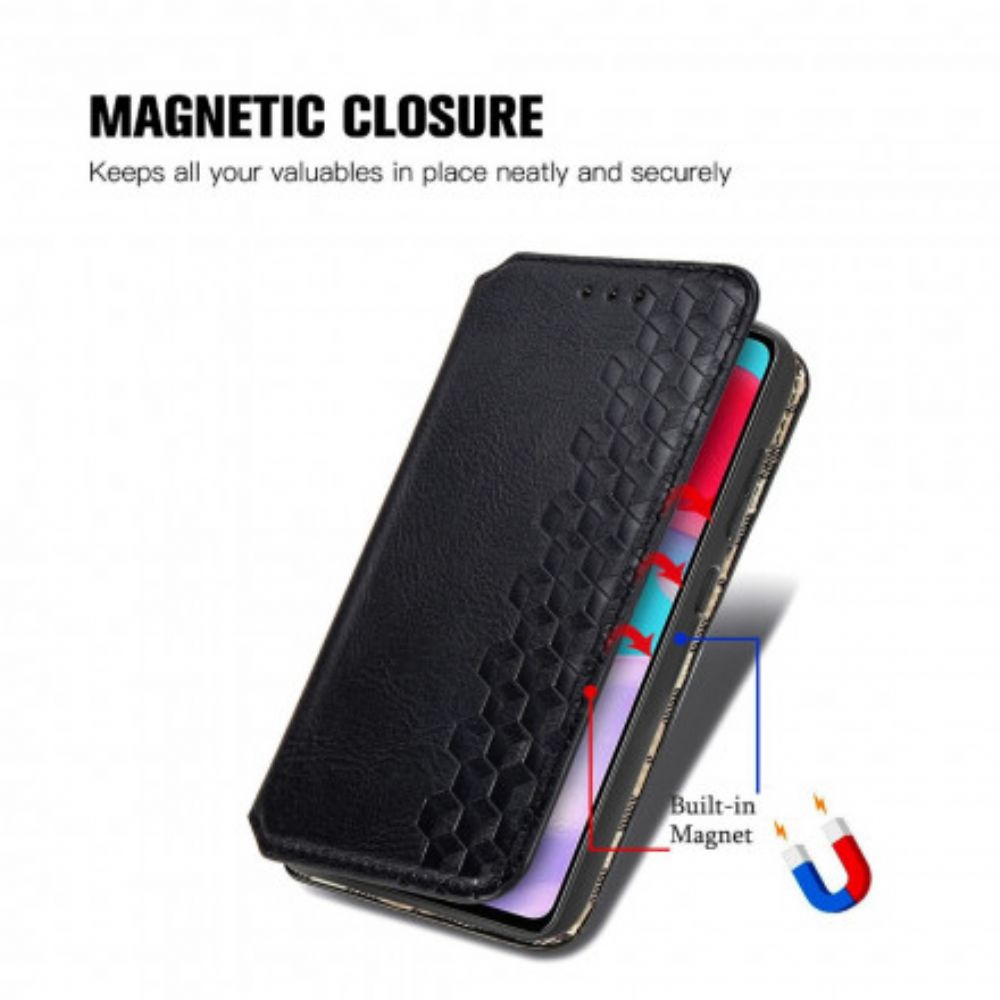 Schutzhülle Für Samsung Galaxy A52 4G / A52 5G / A52s 5G Flip Case Ledereffekt Mit Rautenstruktur