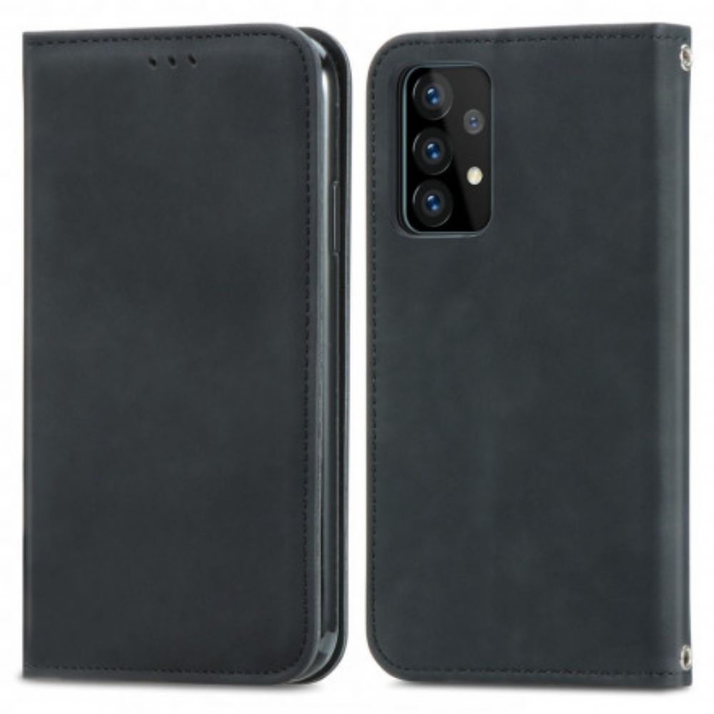 Schutzhülle Für Samsung Galaxy A52 4G / A52 5G / A52s 5G Flip Case Schicker Leder-effekt