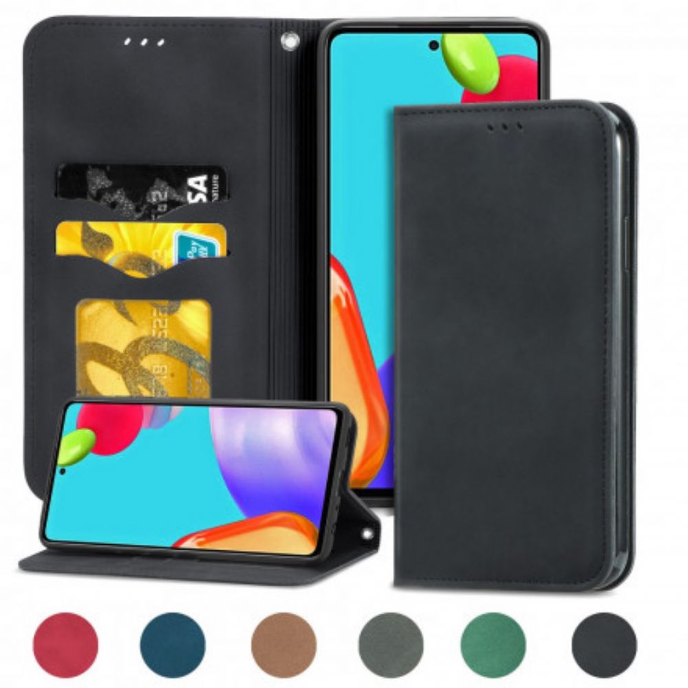 Schutzhülle Für Samsung Galaxy A52 4G / A52 5G / A52s 5G Flip Case Schicker Leder-effekt