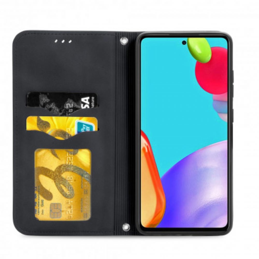 Schutzhülle Für Samsung Galaxy A52 4G / A52 5G / A52s 5G Flip Case Schicker Leder-effekt