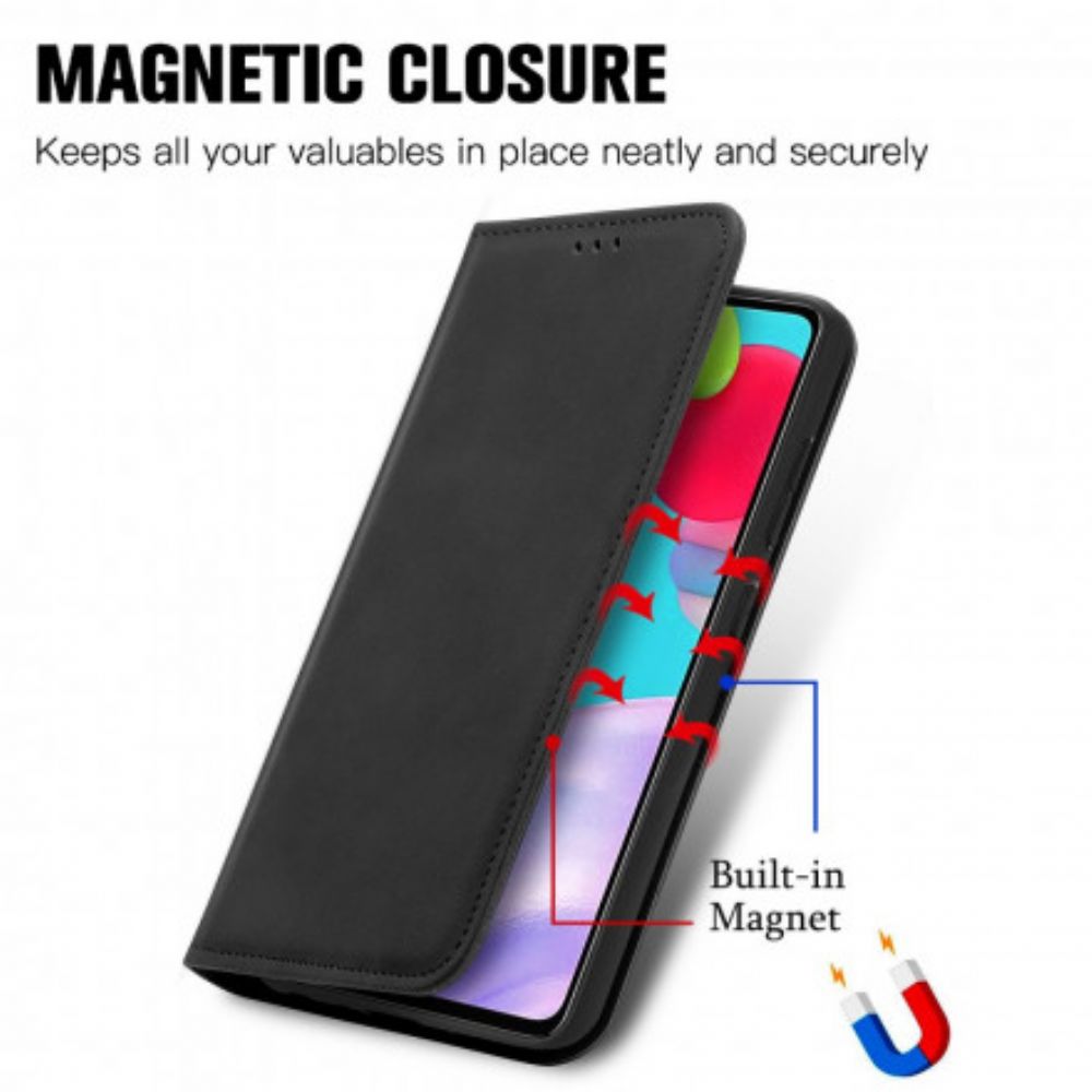 Schutzhülle Für Samsung Galaxy A52 4G / A52 5G / A52s 5G Flip Case Schicker Leder-effekt