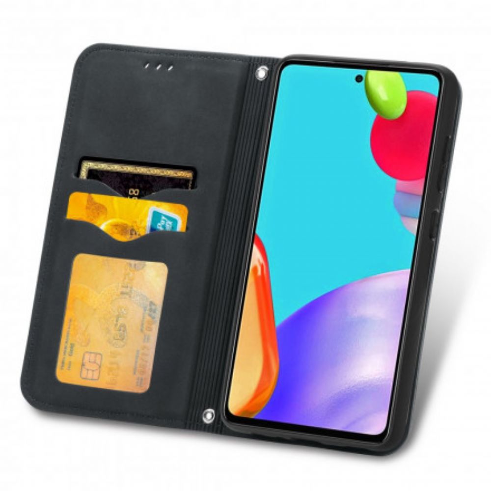 Schutzhülle Für Samsung Galaxy A52 4G / A52 5G / A52s 5G Flip Case Schicker Leder-effekt