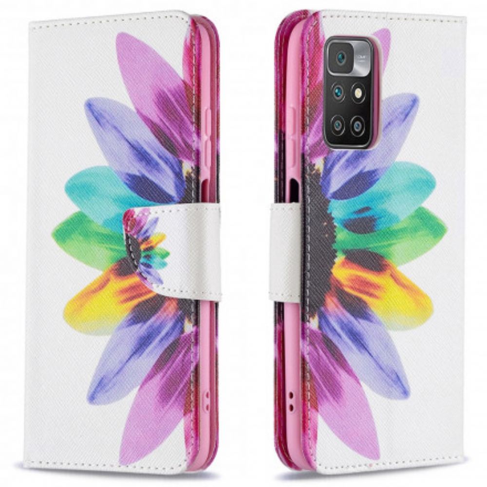 Flip Case Für Xiaomi Redmi 10 Aquarell Blume