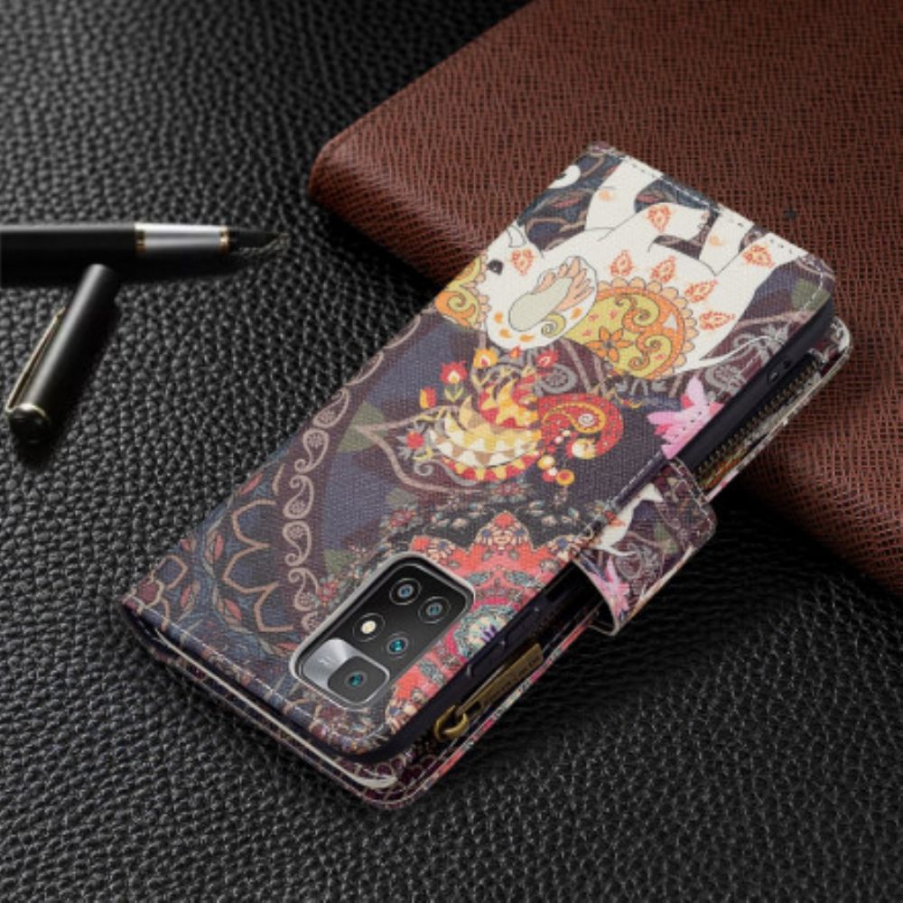 Flip Case Für Xiaomi Redmi 10 Elefantentasche Mit Reißverschluss