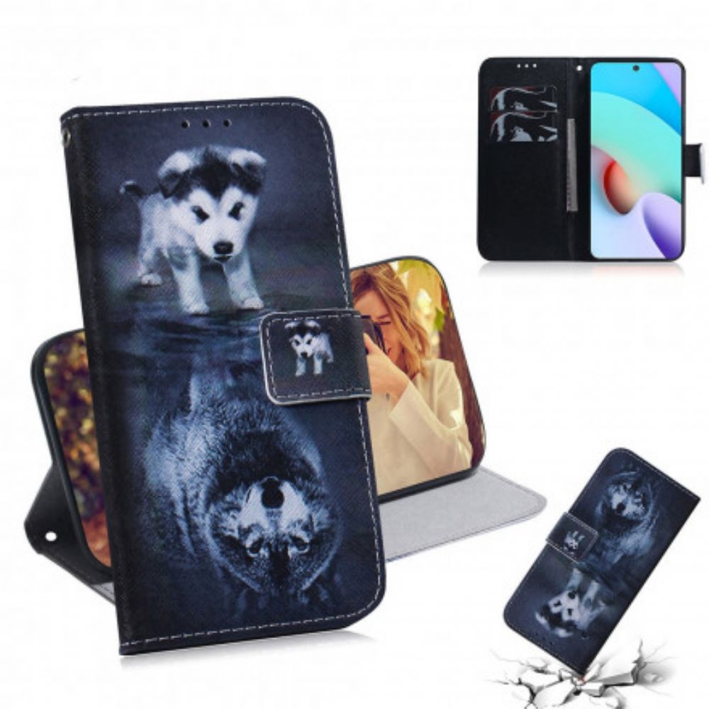 Flip Case Für Xiaomi Redmi 10 Ernesto Der Wolf