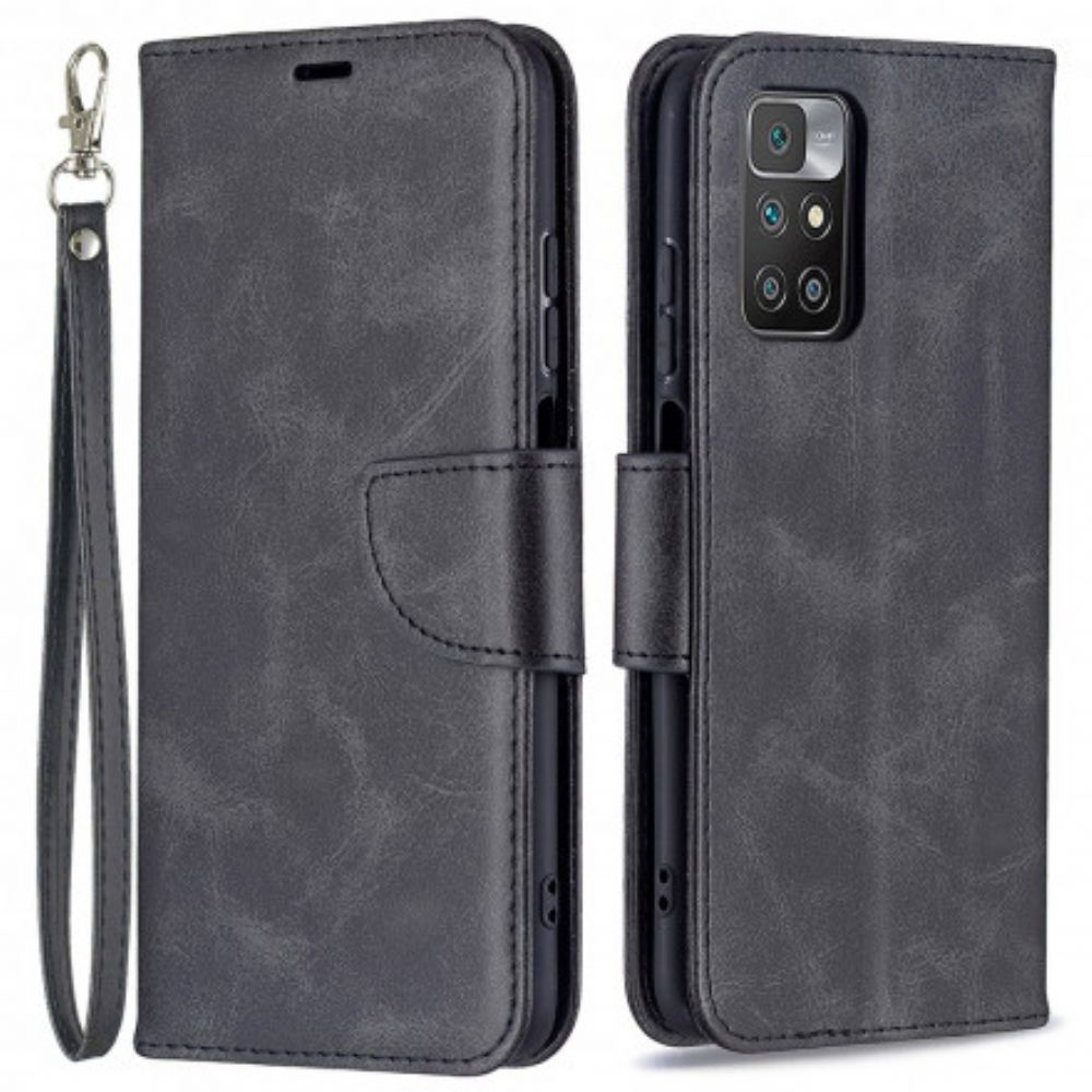 Flip Case Für Xiaomi Redmi 10 Flip Case Glatte Schräge Klappe